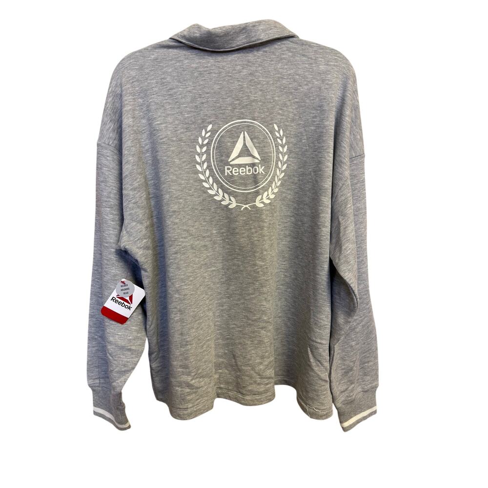 reebok womens plus size xxl gray collared pullover - Picture 5 of 7